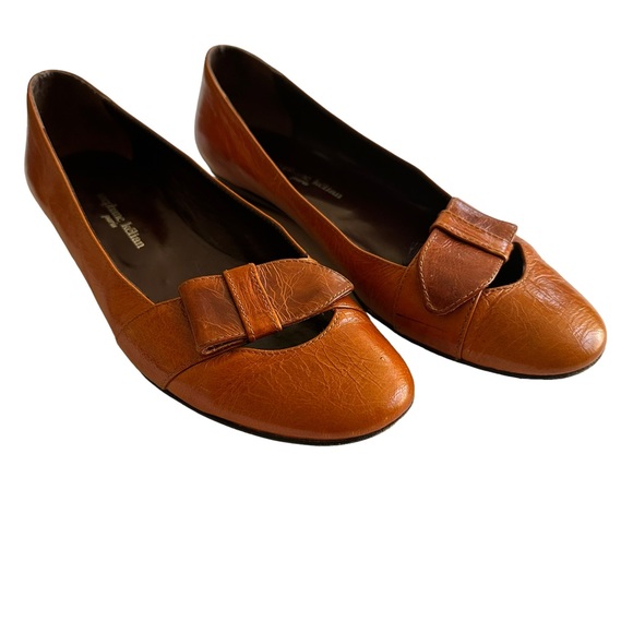 STEPHANE KELIAN Made in France Rust Orange Leather Flats * 6.5 UK | 8.5 - 9 US - Picture 8 of 13